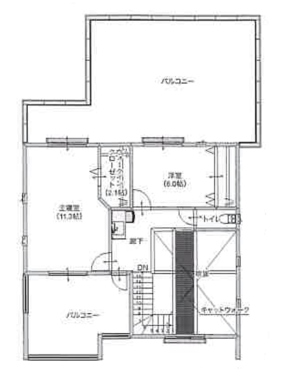 「ビルトインガレージ2台付きガレージハウス」の間取り|山形の注文住宅実例|ミナガワ建設