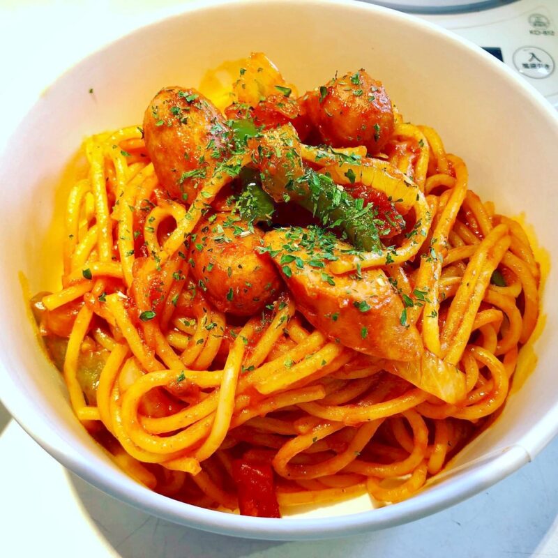 昔ながらの喫茶店風ナポリタン