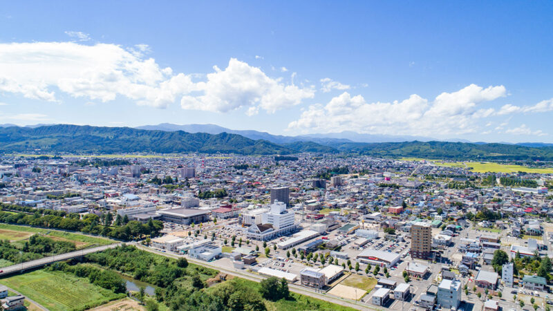 米沢市の街並み