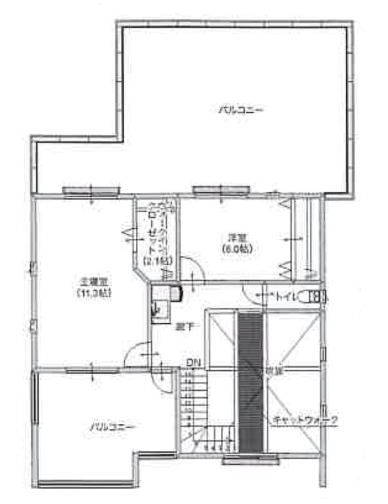 かっこいい50坪の2階建て間取り｜山形の注文住宅実例｜ミナガワ建設