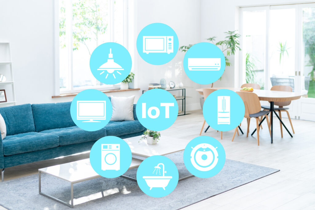 スマートホームでIoT家電が連携するリビング